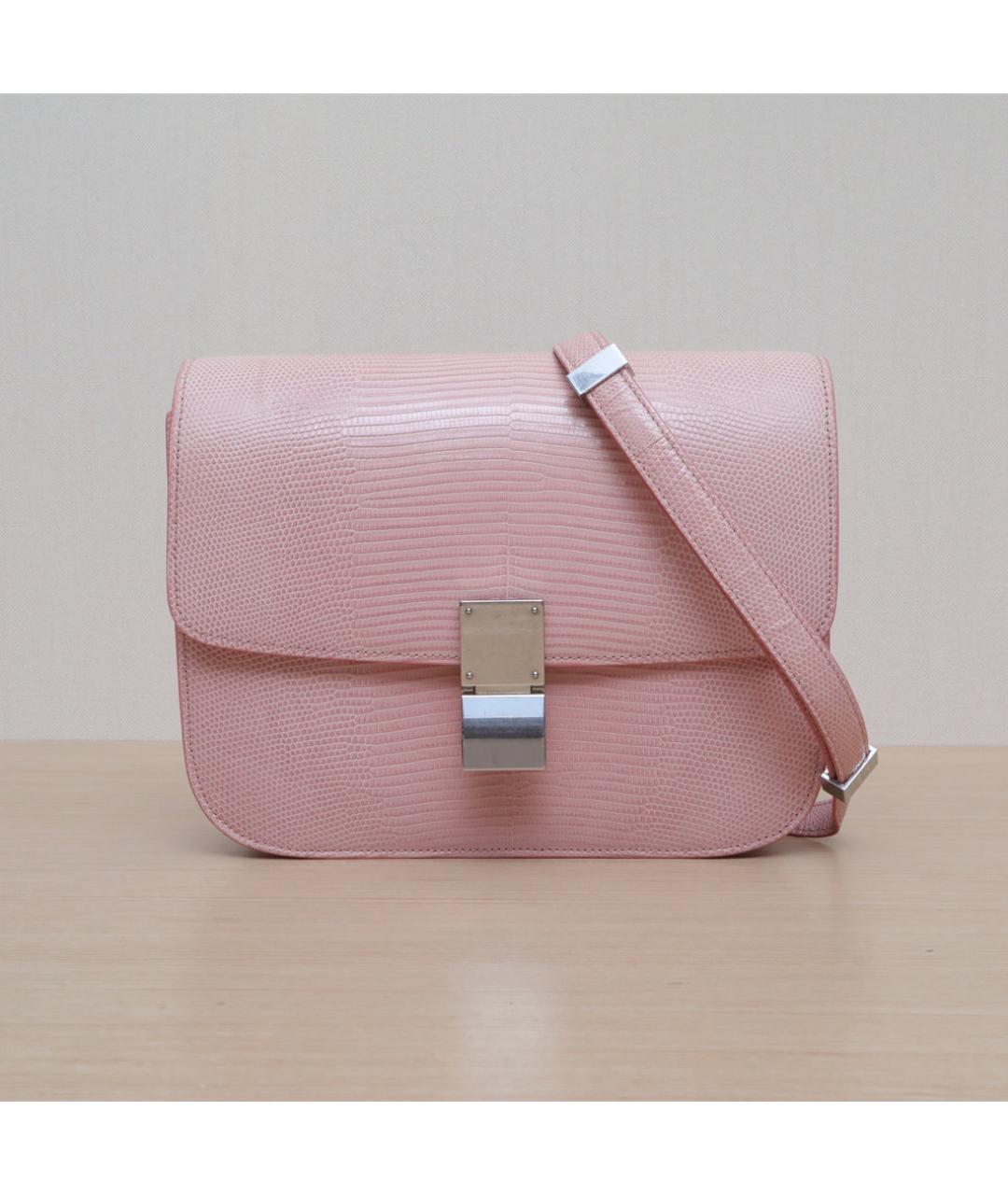 CELINE Розовая кожаная сумка через плечо, фото 3
