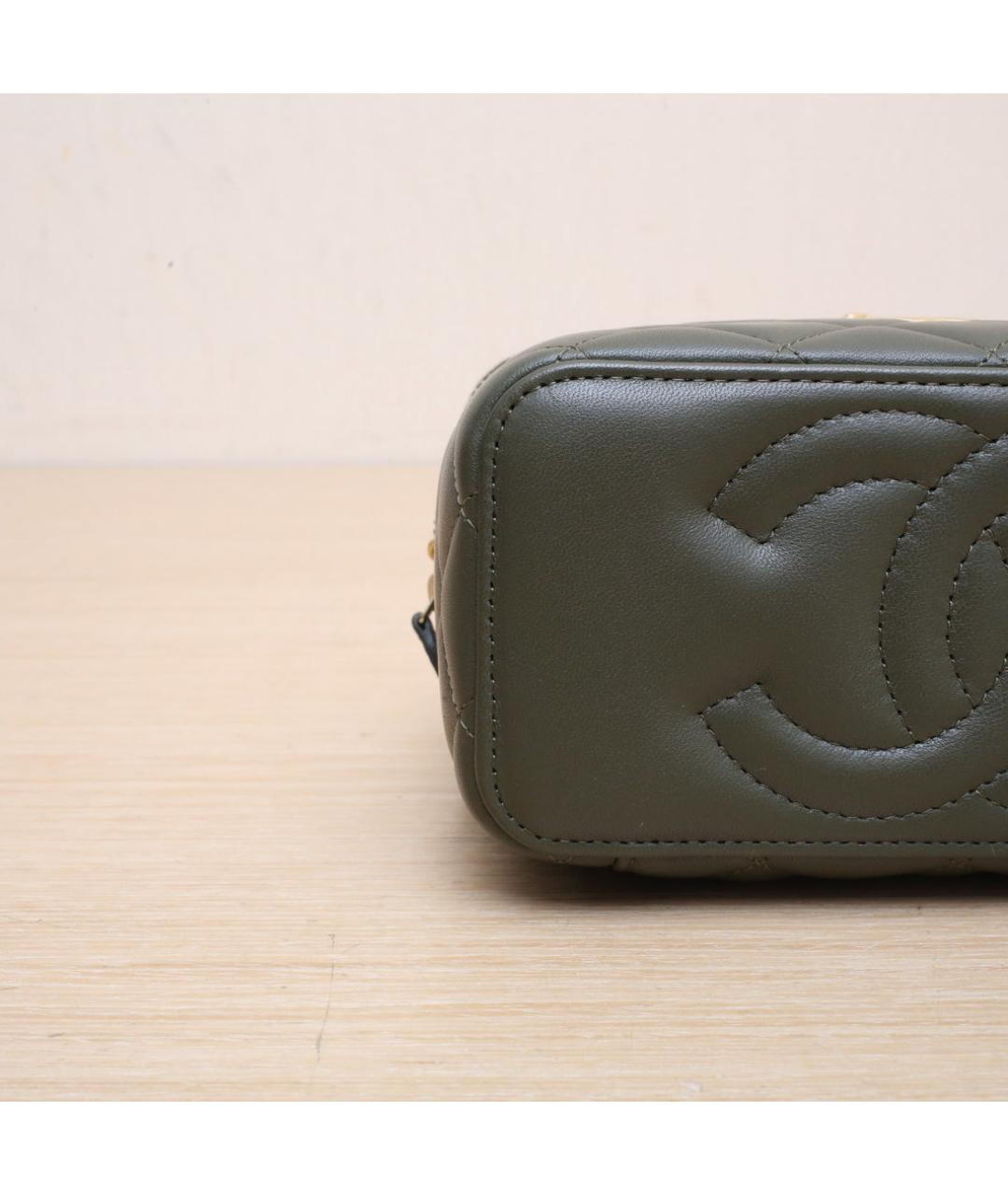 CHANEL Зеленая кожаная сумка через плечо, фото 9