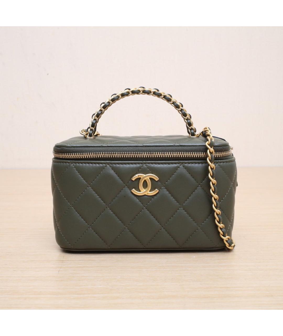 CHANEL Зеленая кожаная сумка через плечо, фото 3