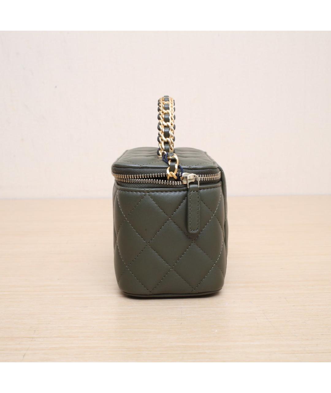 CHANEL Зеленая кожаная сумка через плечо, фото 5