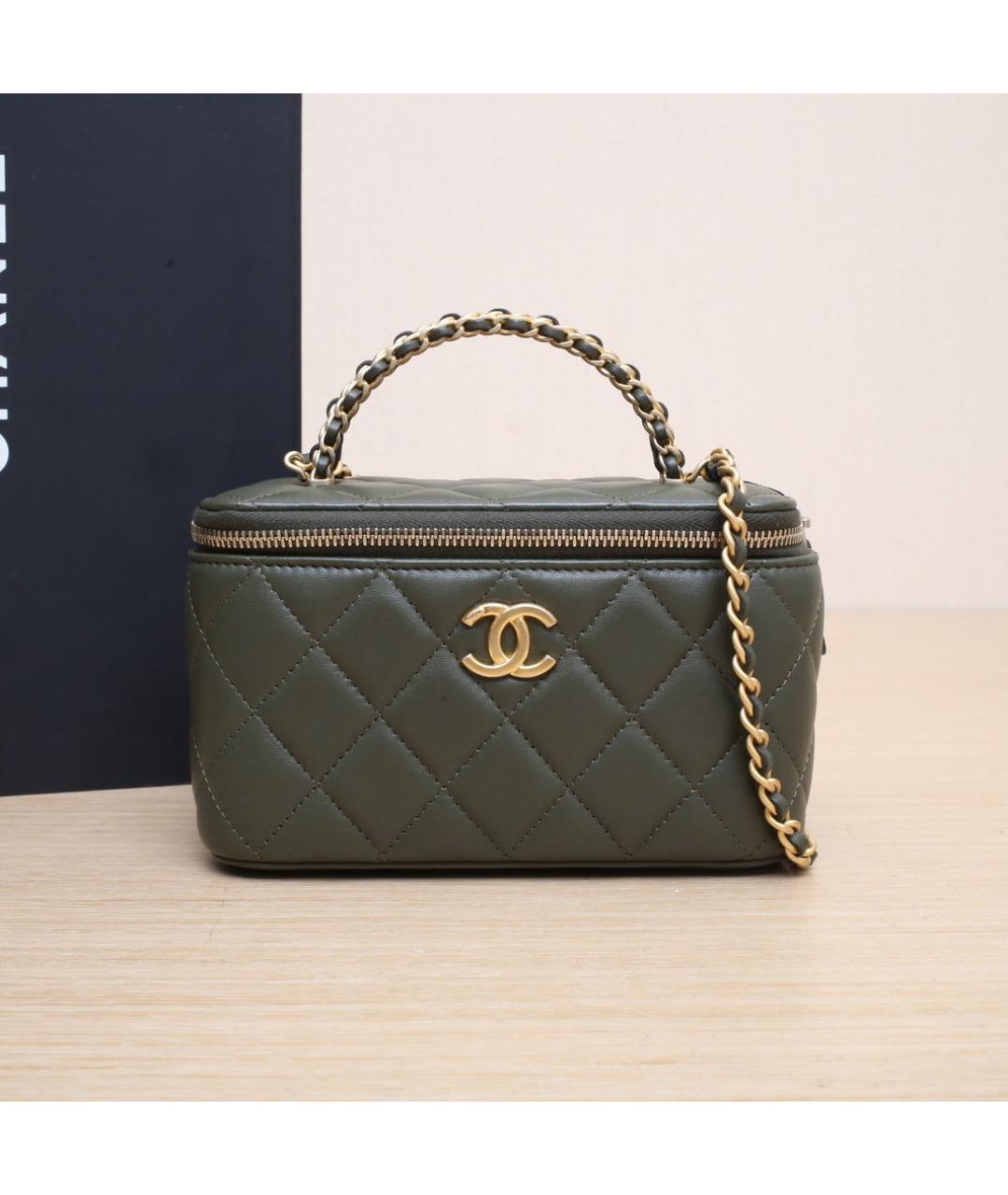 CHANEL Зеленая кожаная сумка через плечо, фото 2