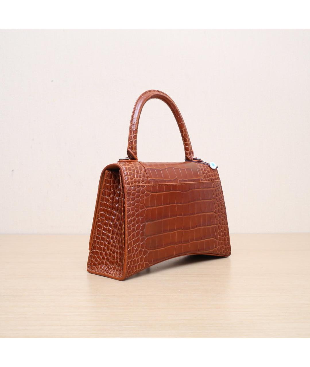 BALENCIAGA Коричневая кожаная сумка через плечо, фото 6