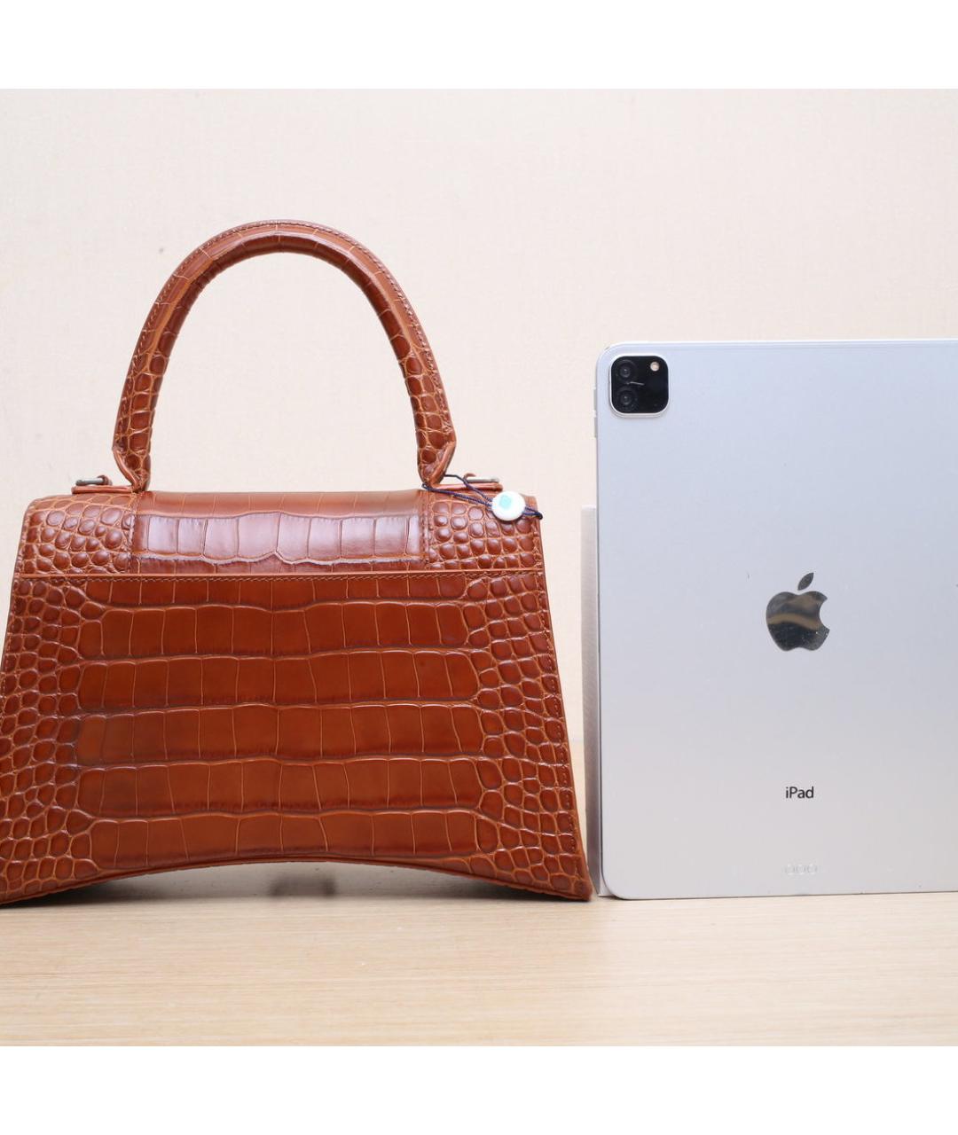 BALENCIAGA Коричневая кожаная сумка через плечо, фото 7