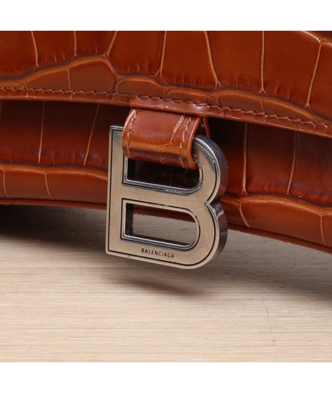 BALENCIAGA Коричневая кожаная сумка через плечо, фото 8