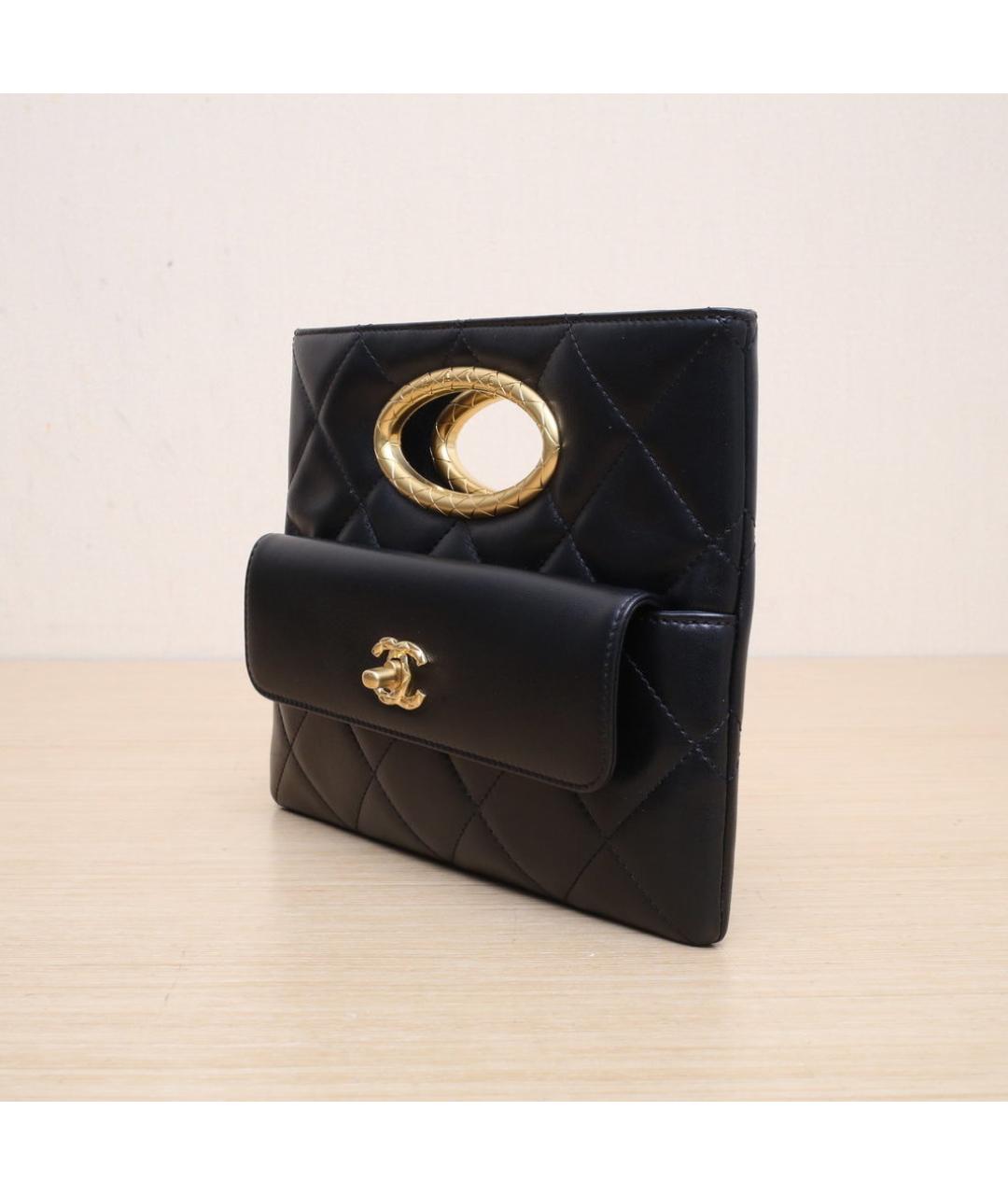 CHANEL Черная кожаная сумка через плечо, фото 2