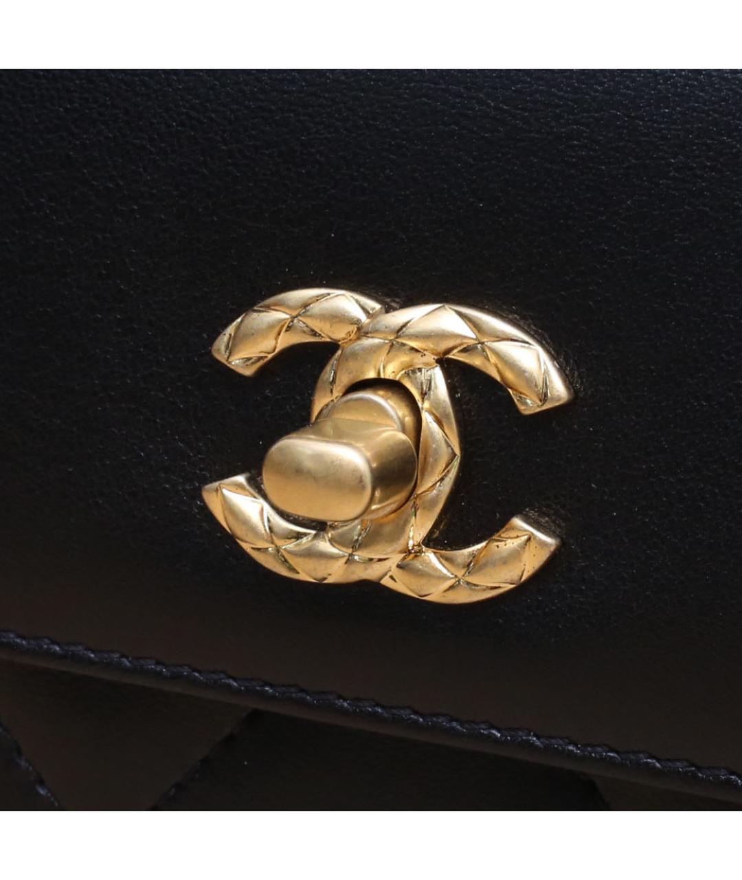 CHANEL Черная кожаная сумка через плечо, фото 4