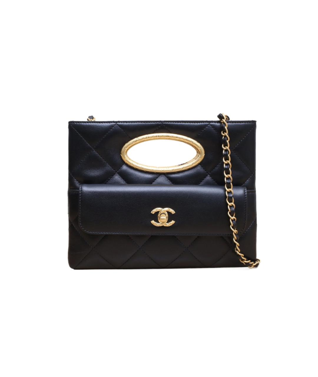 CHANEL Черная кожаная сумка через плечо, фото 1