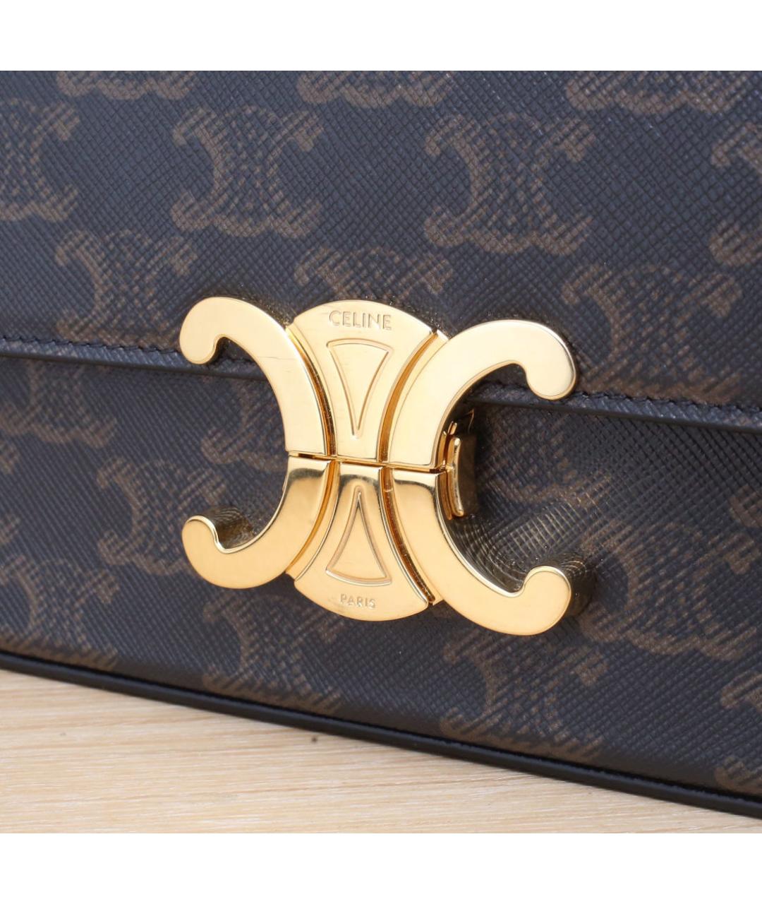 CELINE Коричневая сумка через плечо, фото 8