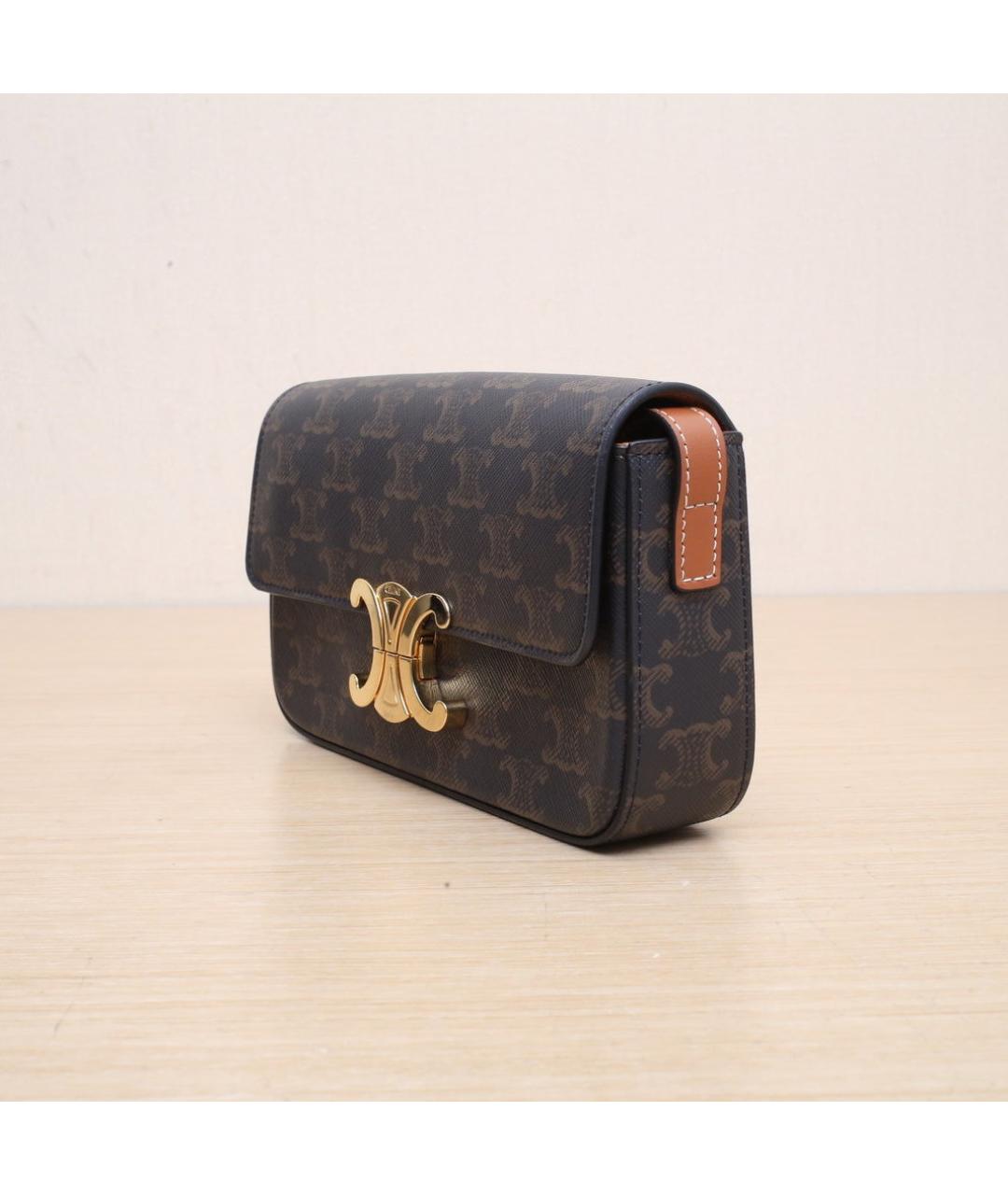 CELINE Коричневая сумка через плечо, фото 4