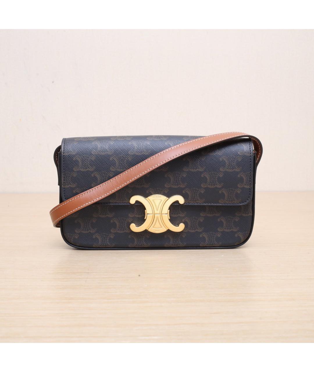 CELINE Коричневая сумка через плечо, фото 3