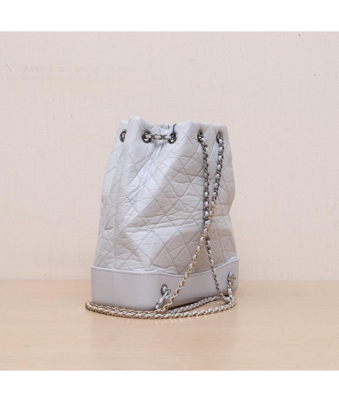 CHANEL Белый кожаный рюкзак, фото 6