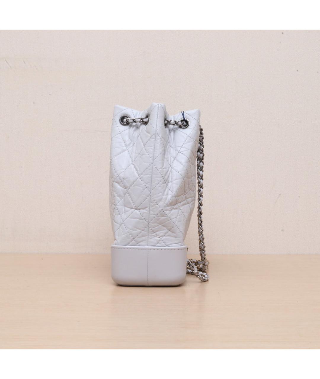 CHANEL Белый кожаный рюкзак, фото 5