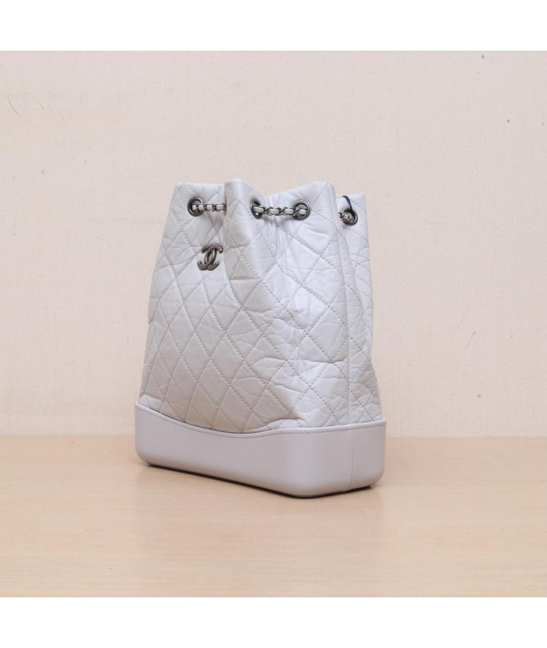 CHANEL Белый кожаный рюкзак, фото 4