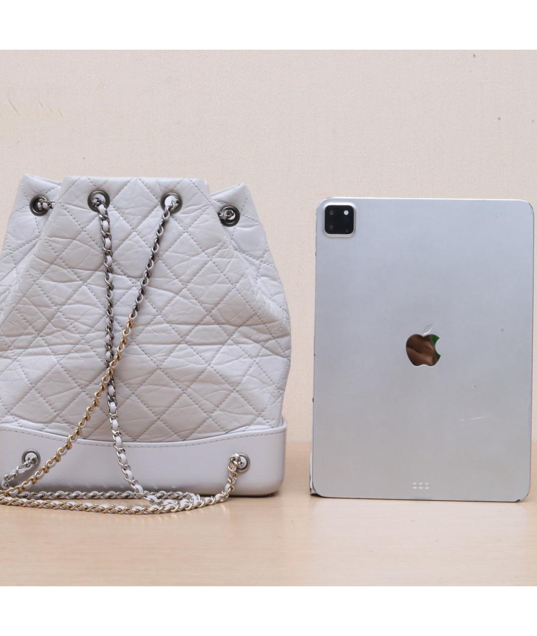 CHANEL Белый кожаный рюкзак, фото 7