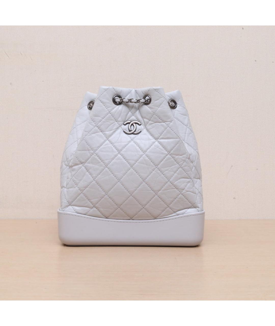 CHANEL Белый кожаный рюкзак, фото 3