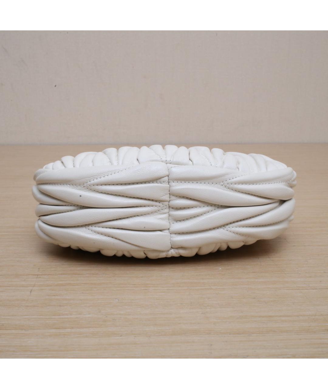 MIU MIU Белая кожаная сумка через плечо, фото 9