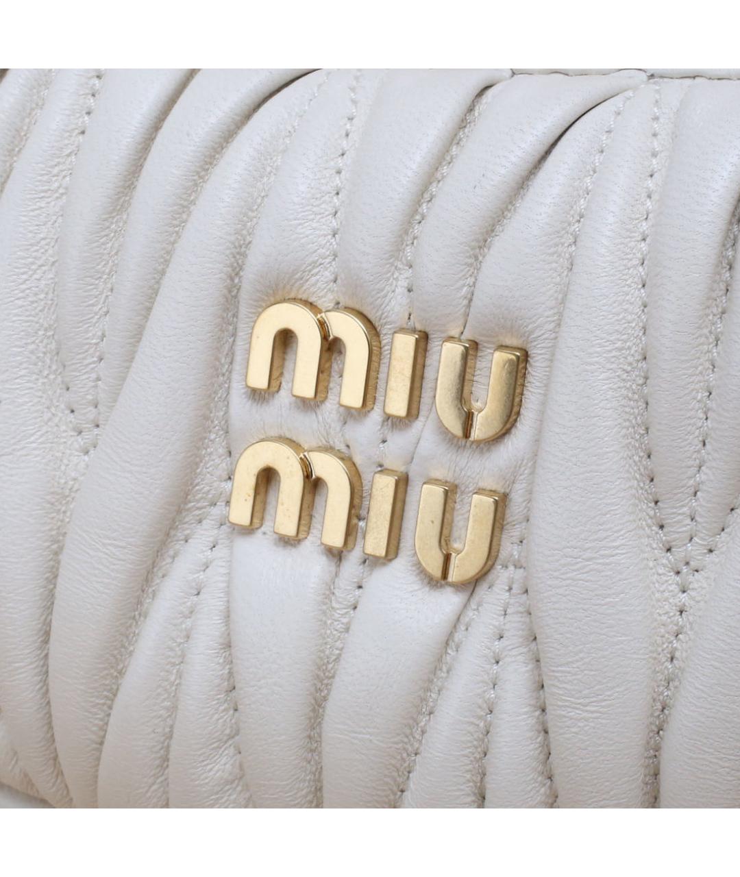 MIU MIU Белая кожаная сумка через плечо, фото 8