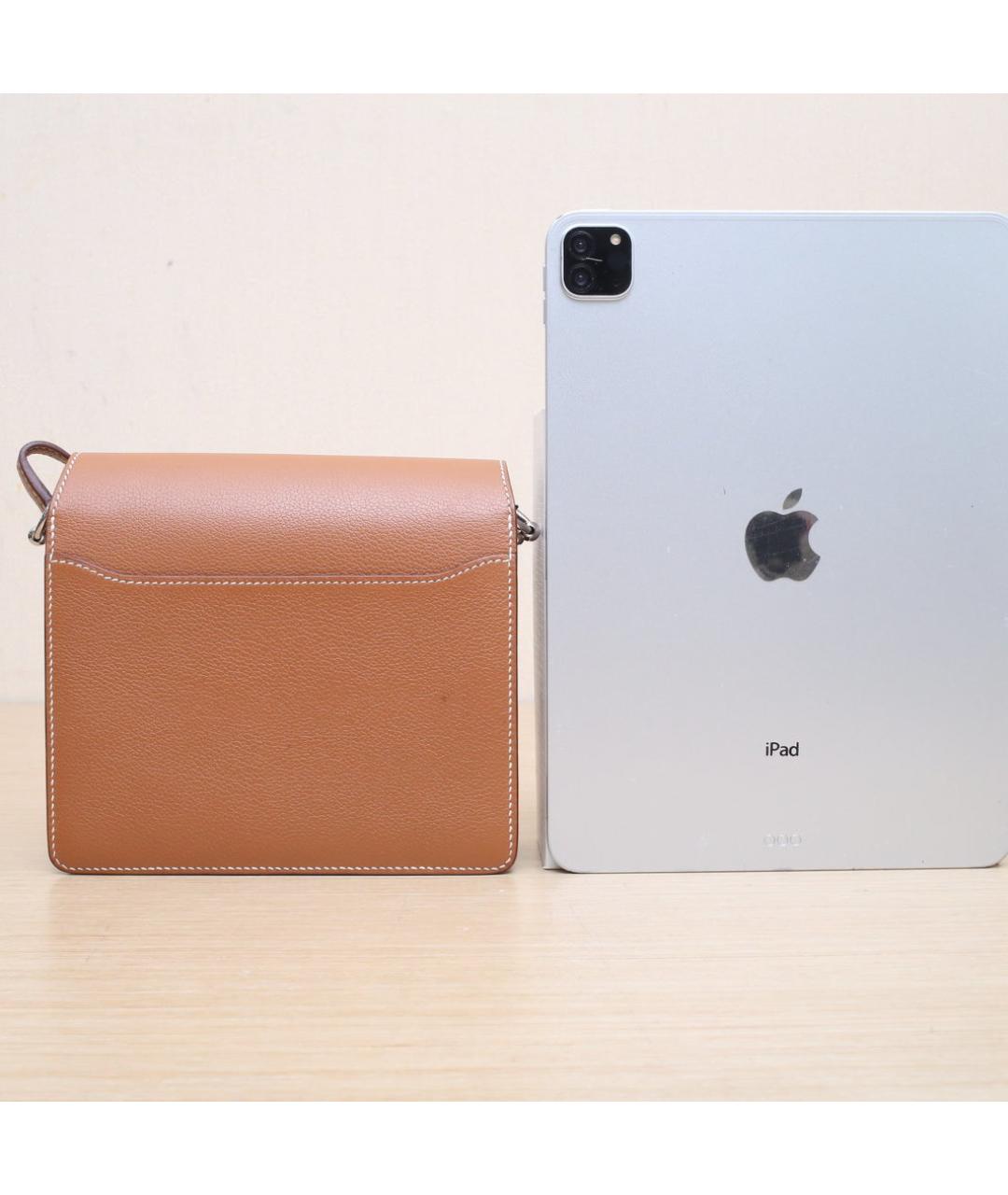 HERMES Коричневая кожаная сумка через плечо, фото 7