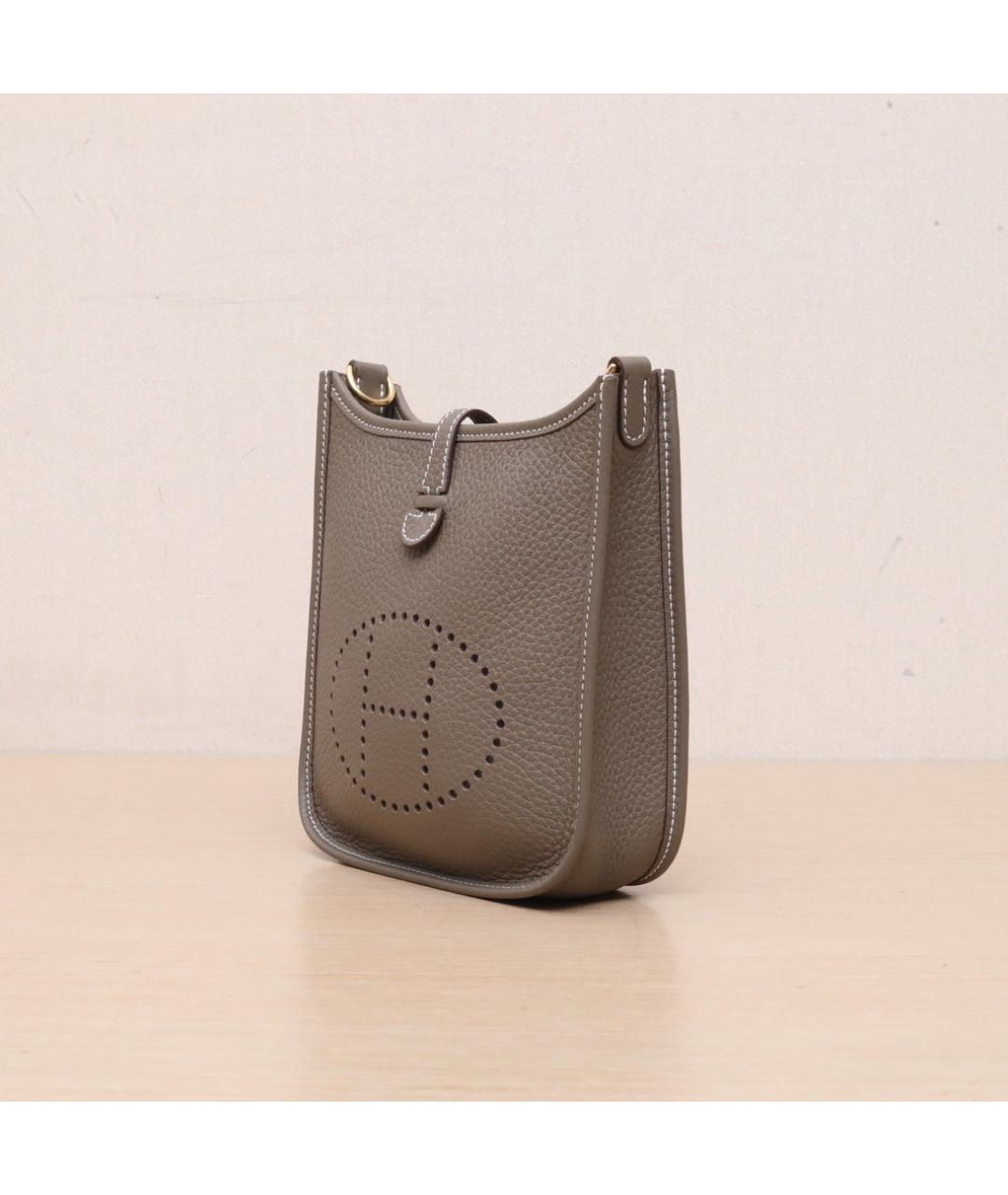 HERMES Коричневая кожаная сумка через плечо, фото 4