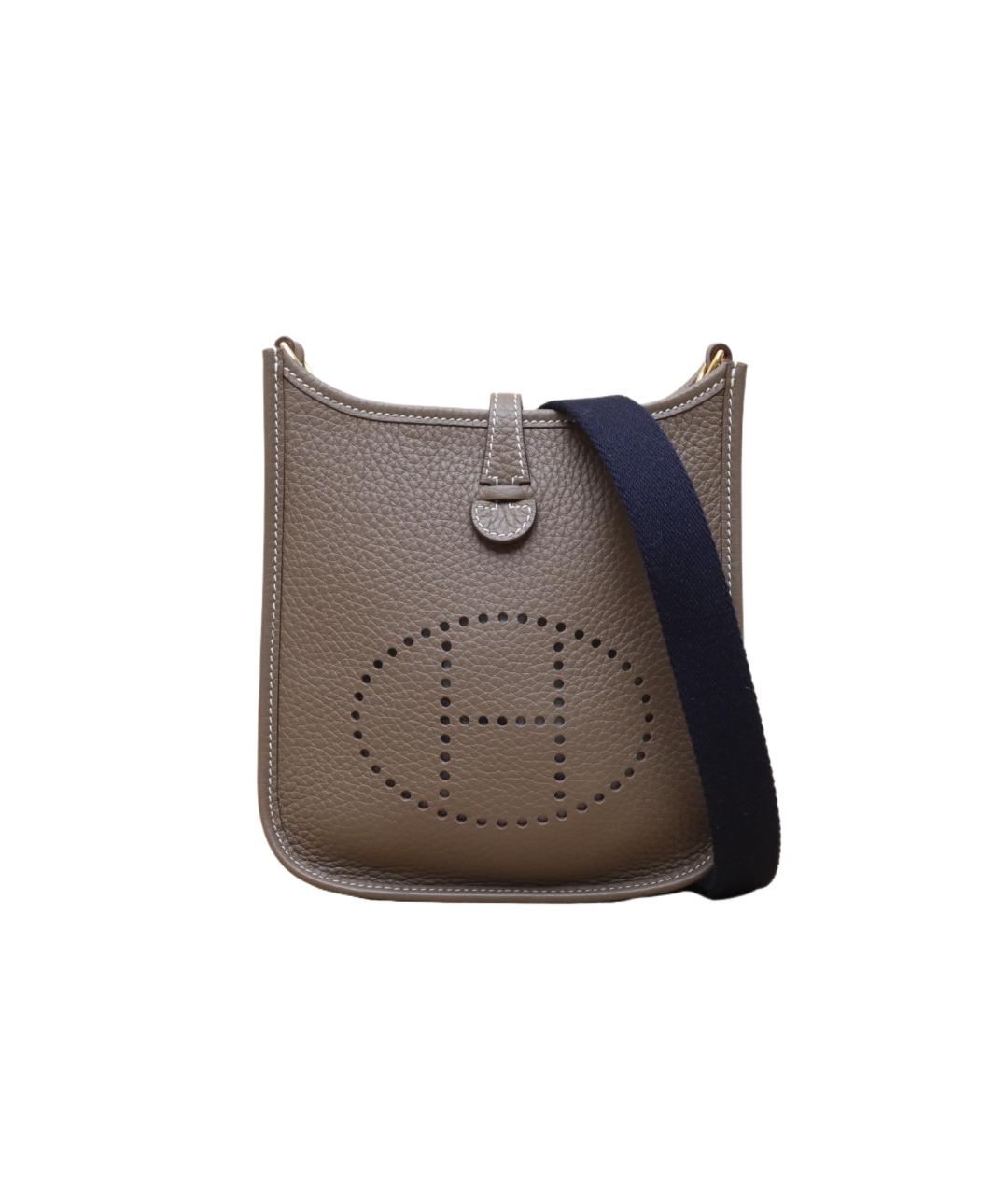 HERMES Коричневая кожаная сумка через плечо, фото 1