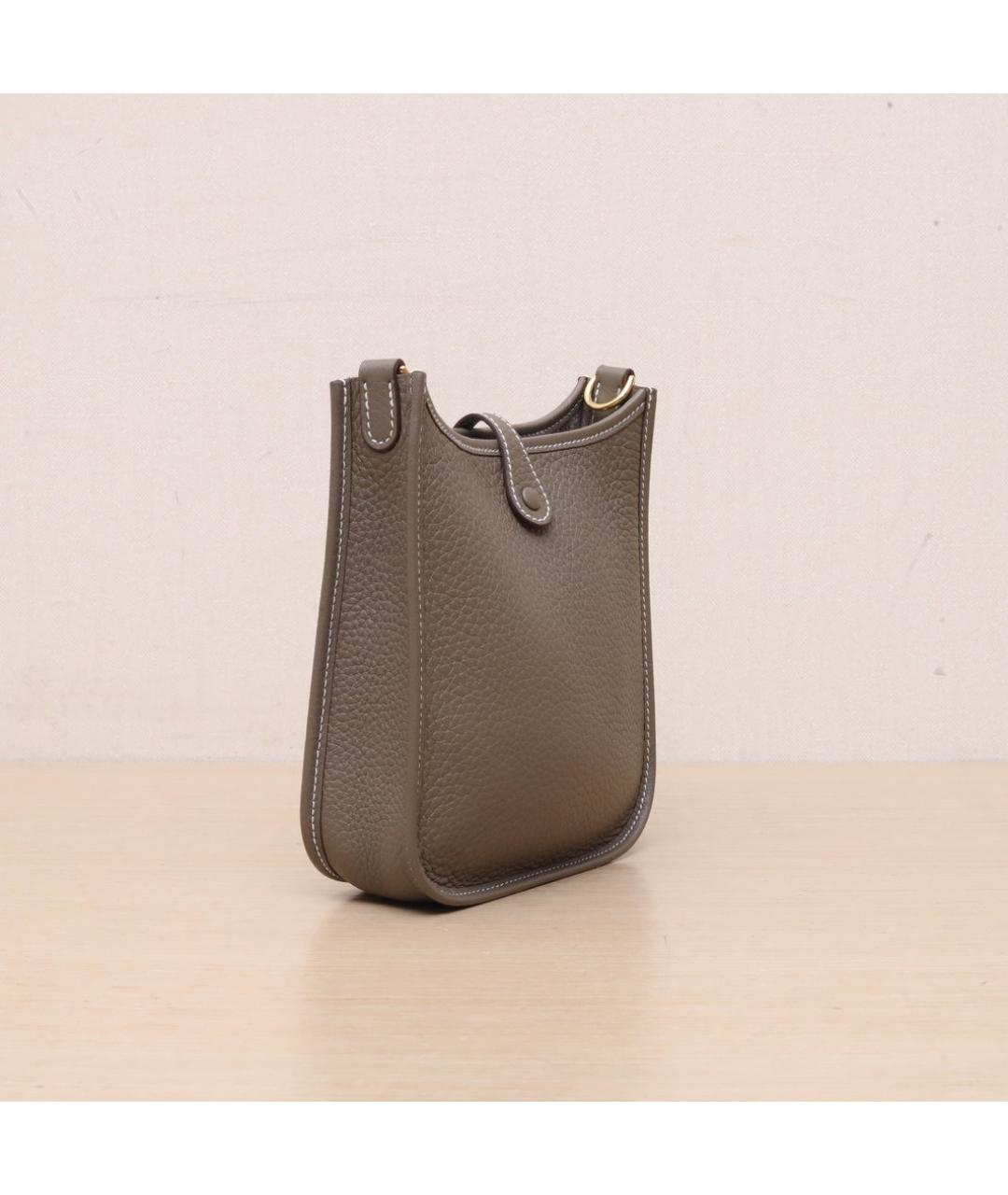 HERMES Коричневая кожаная сумка через плечо, фото 6