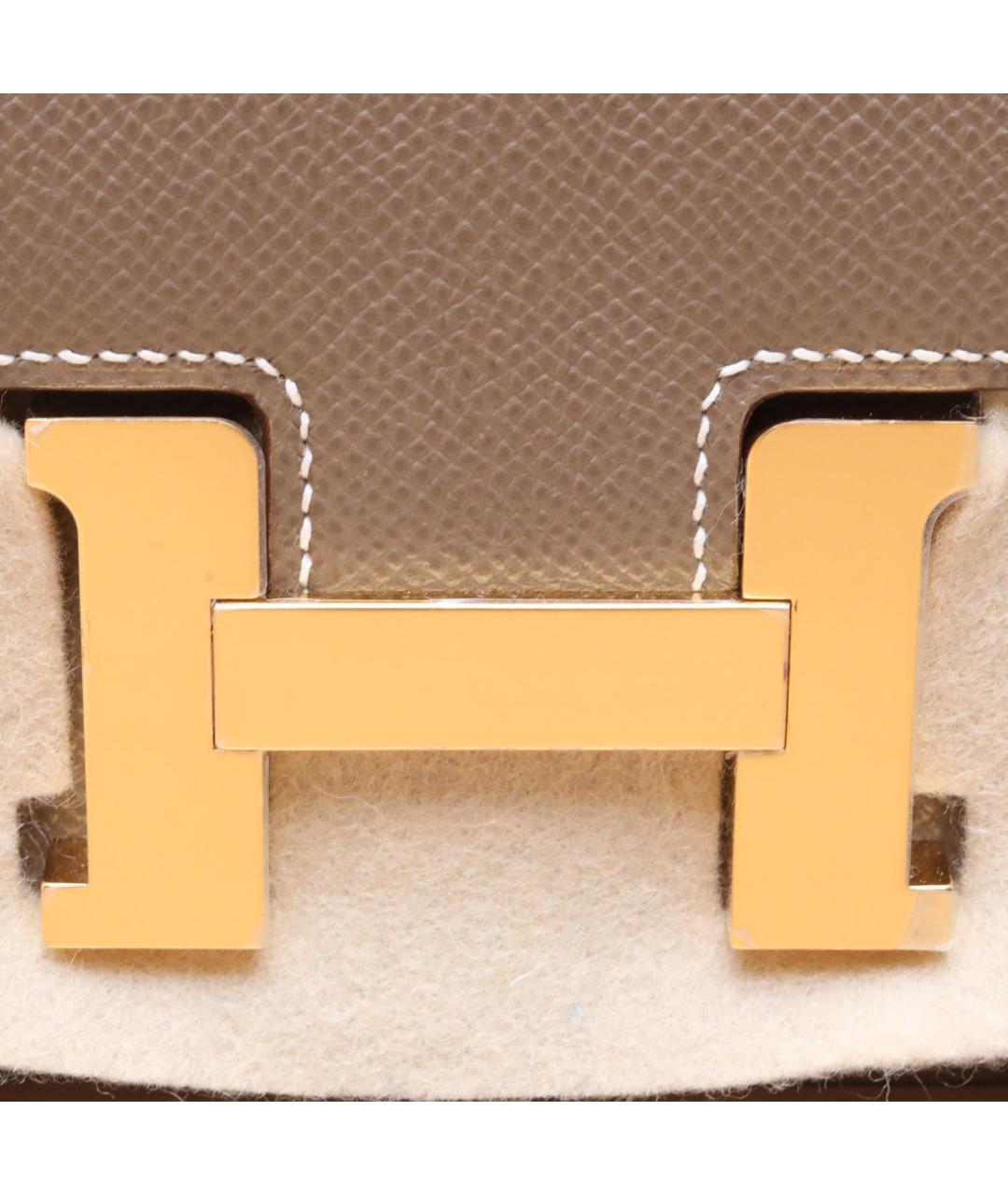 HERMES Коричневая кожаная сумка через плечо, фото 8