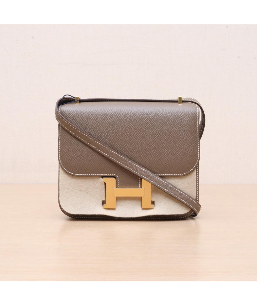 HERMES Коричневая кожаная сумка через плечо, фото 3