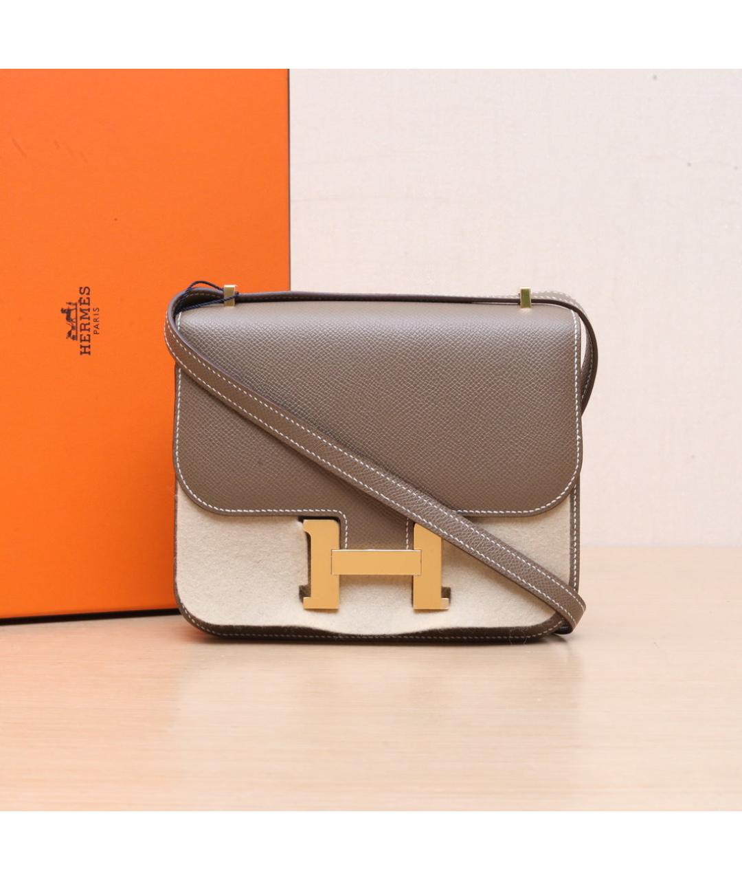 HERMES Коричневая кожаная сумка через плечо, фото 2