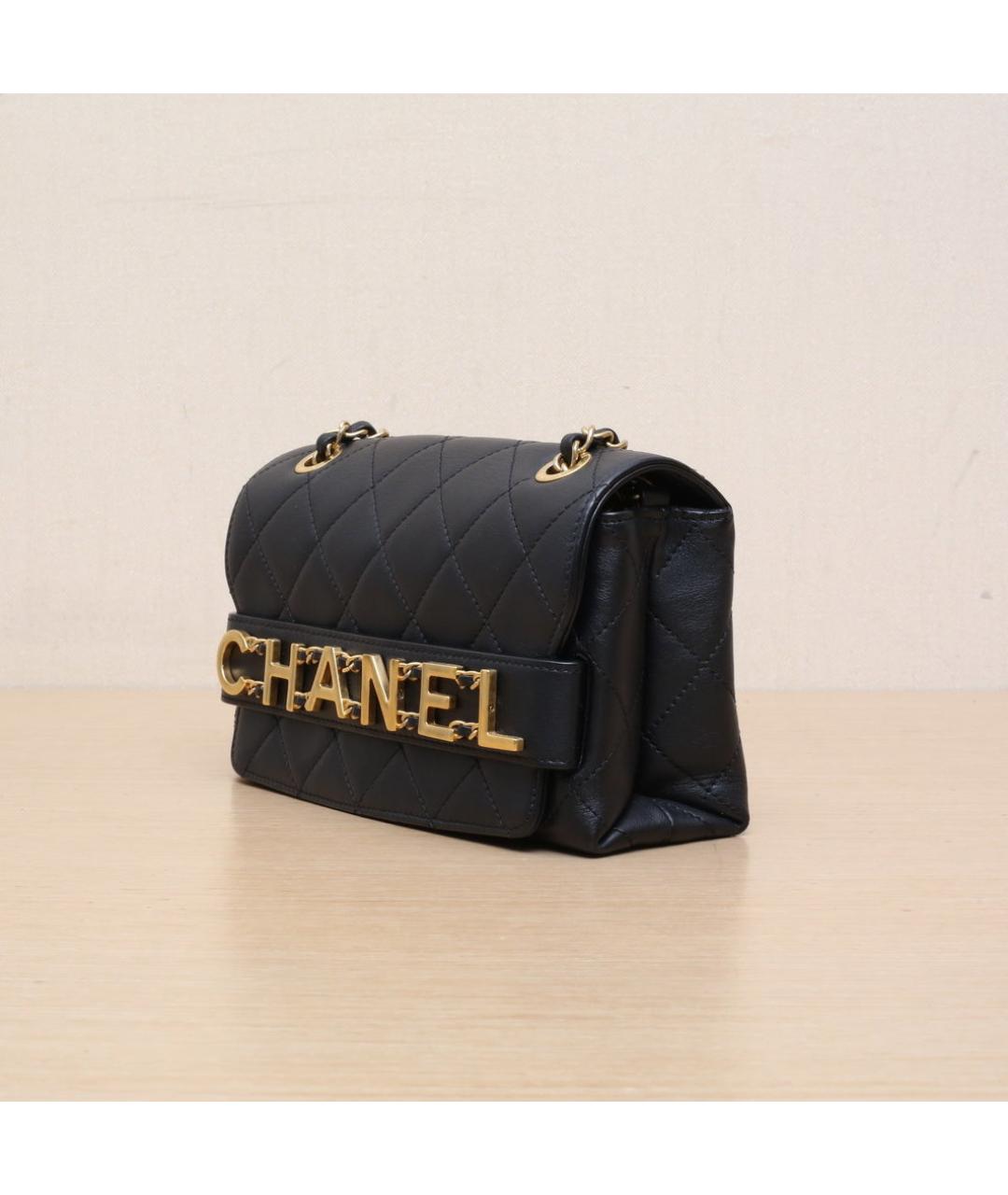 CHANEL Черная кожаная сумка через плечо, фото 4