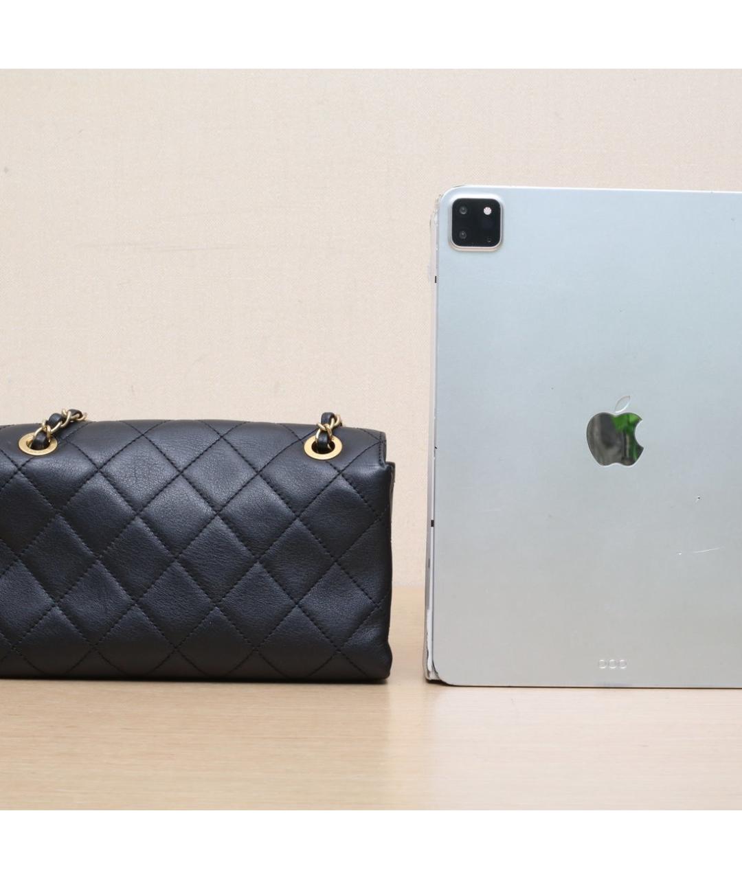 CHANEL Черная кожаная сумка через плечо, фото 7