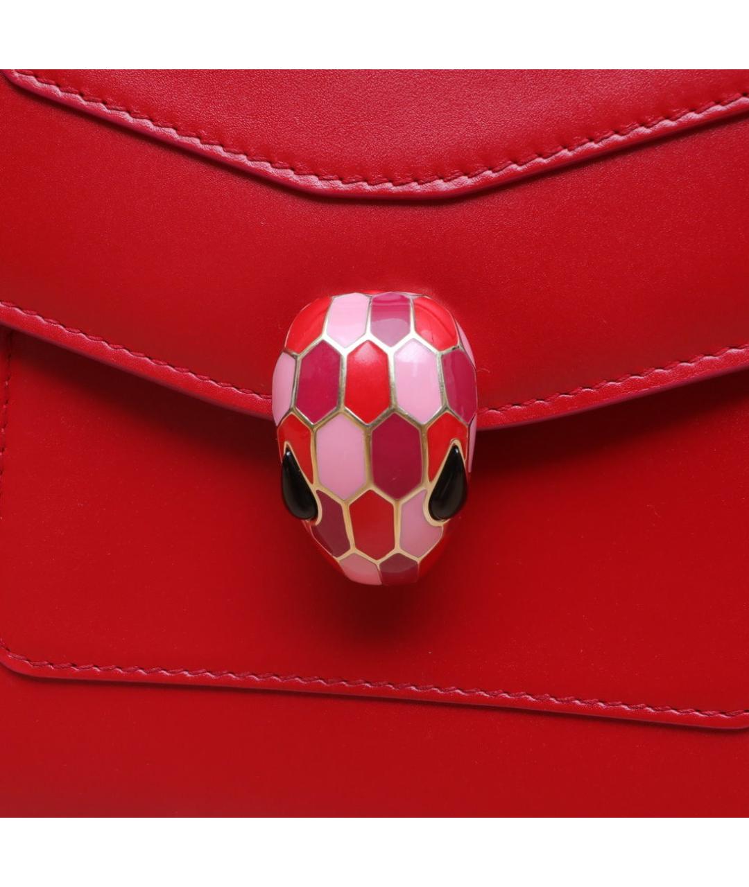 BVLGARI Красная кожаная сумка через плечо, фото 8