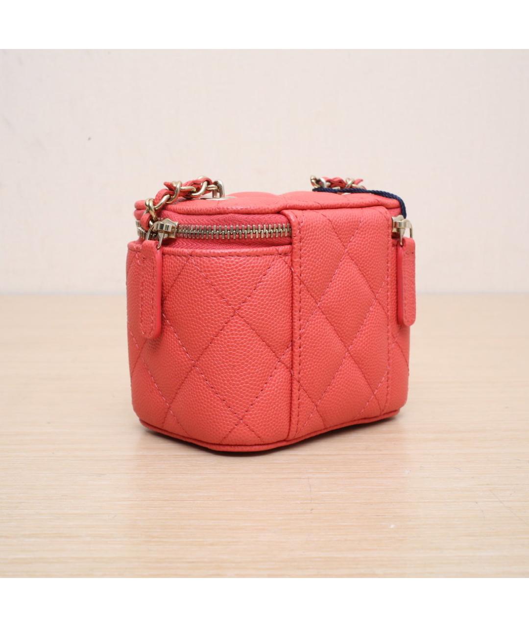 CHANEL Красная кожаная сумка через плечо, фото 6
