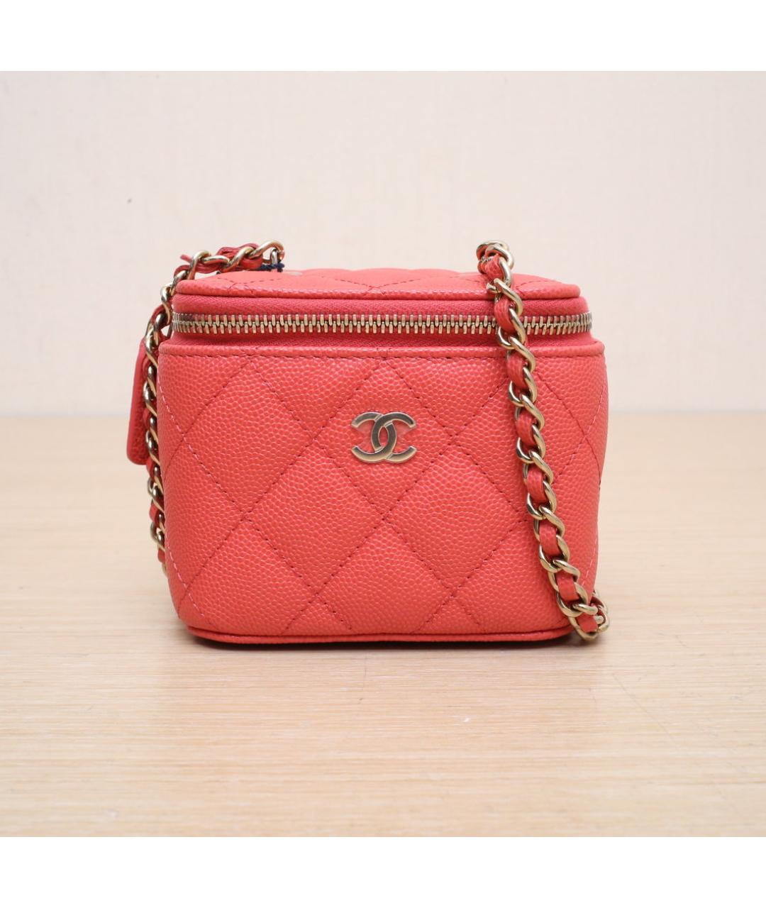 CHANEL Красная кожаная сумка через плечо, фото 3