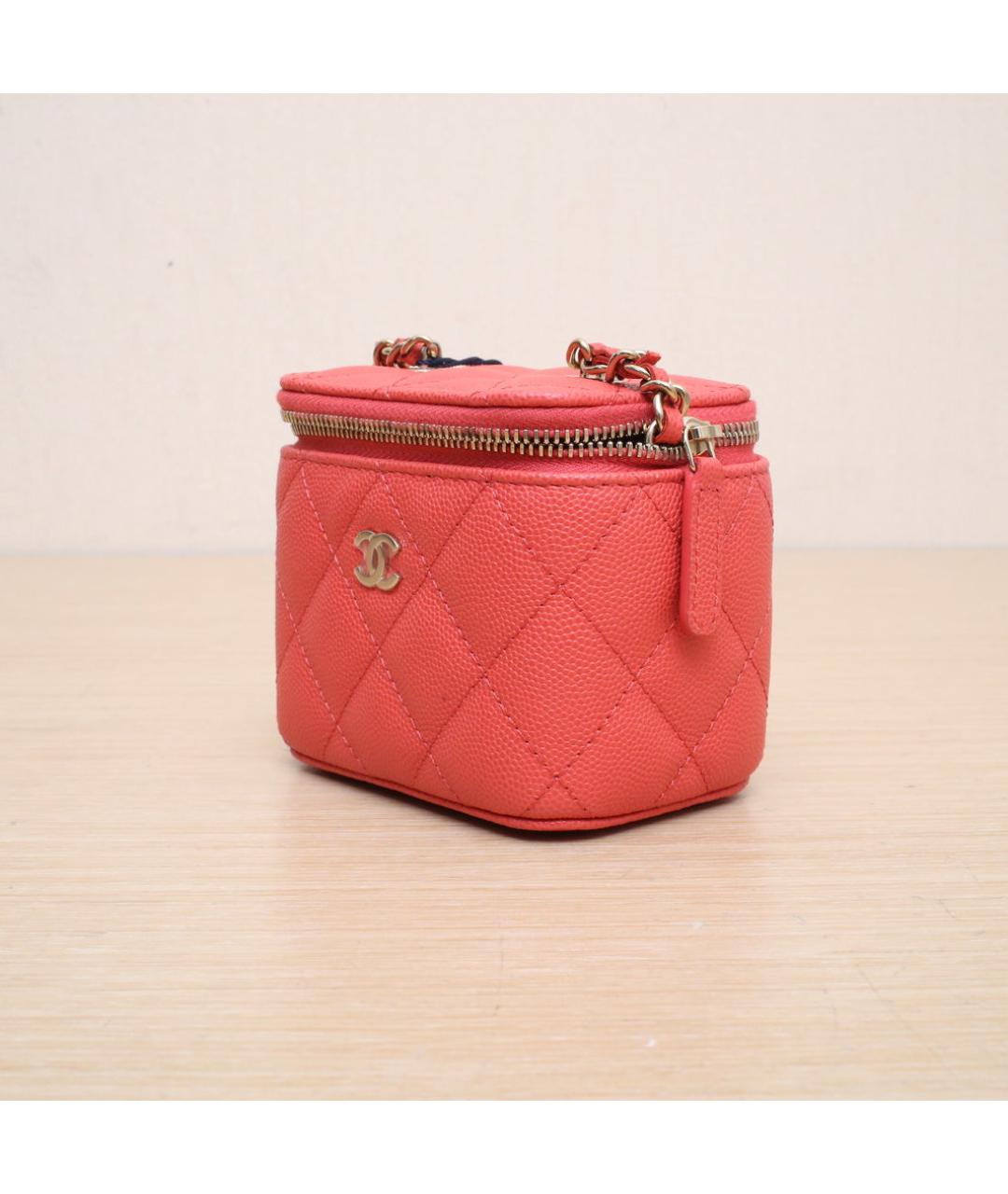 CHANEL Красная кожаная сумка через плечо, фото 4
