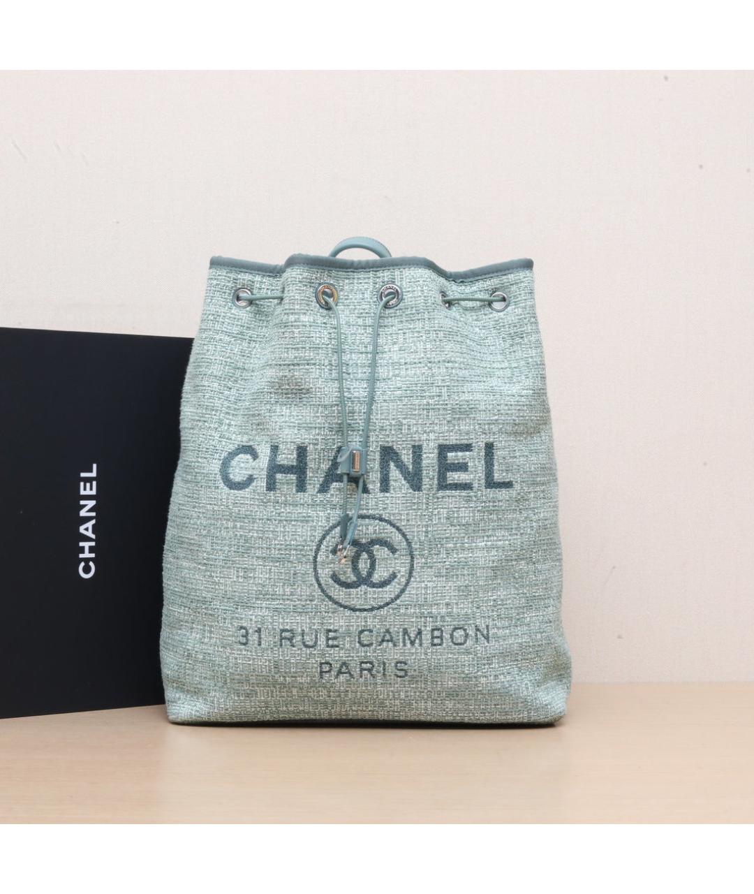 CHANEL Зеленый рюкзак, фото 2