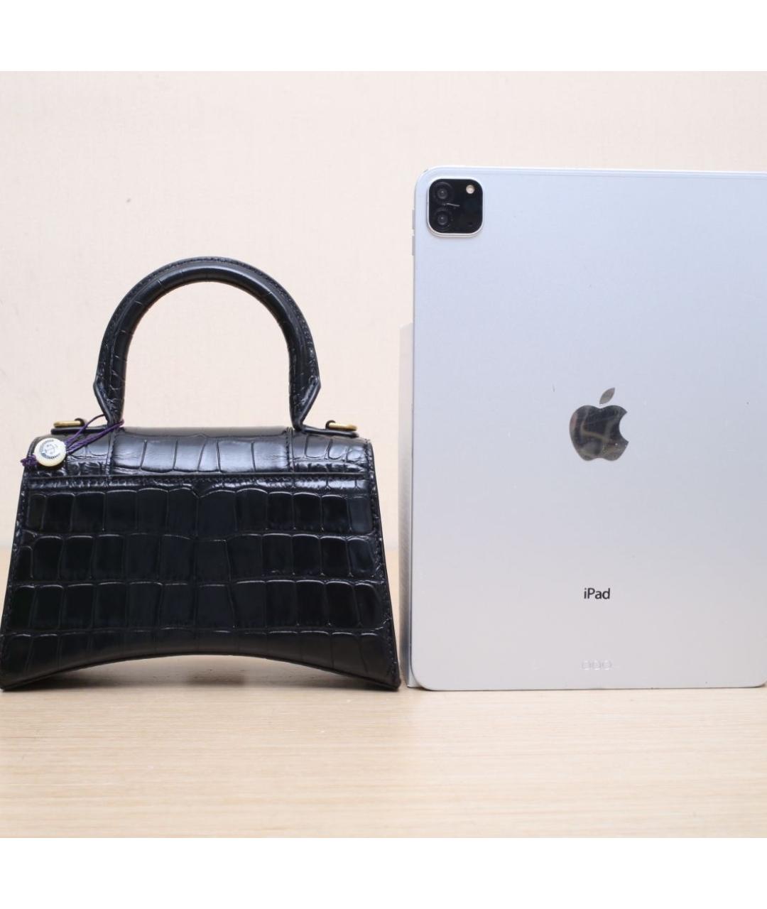 BALENCIAGA Черная кожаная сумка через плечо, фото 7