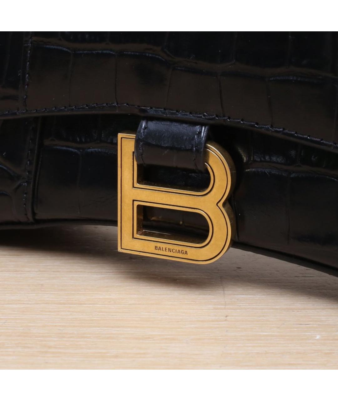 BALENCIAGA Черная кожаная сумка через плечо, фото 8