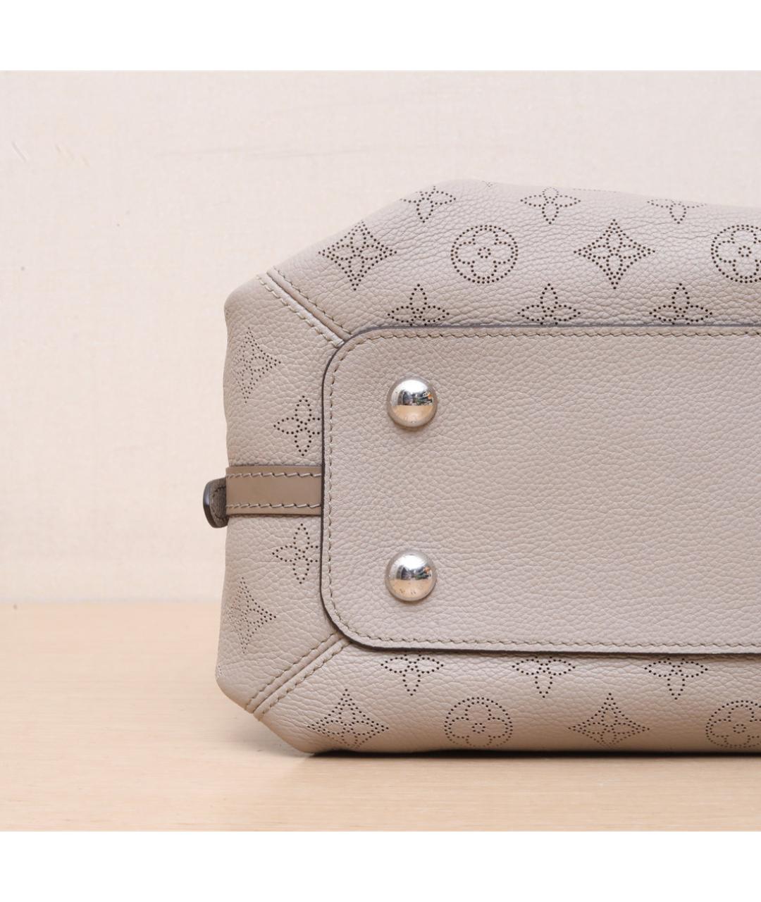 LOUIS VUITTON Серая кожаная сумка через плечо, фото 9