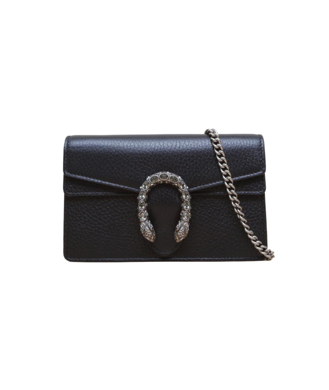 GUCCI Черная кожаная сумка через плечо, фото 1