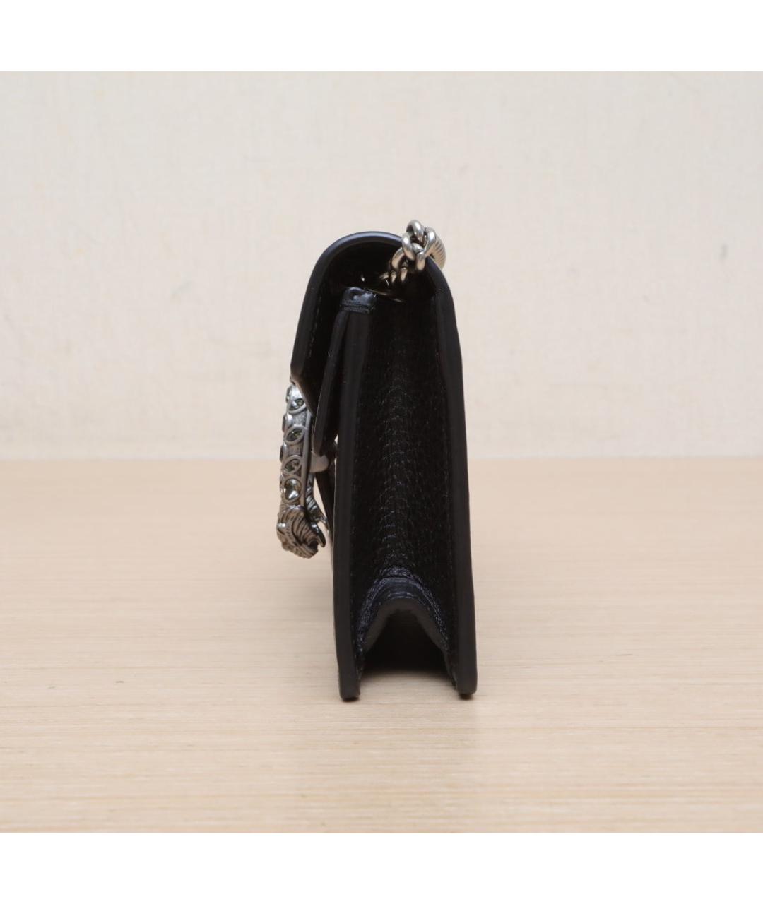 GUCCI Черная кожаная сумка через плечо, фото 5