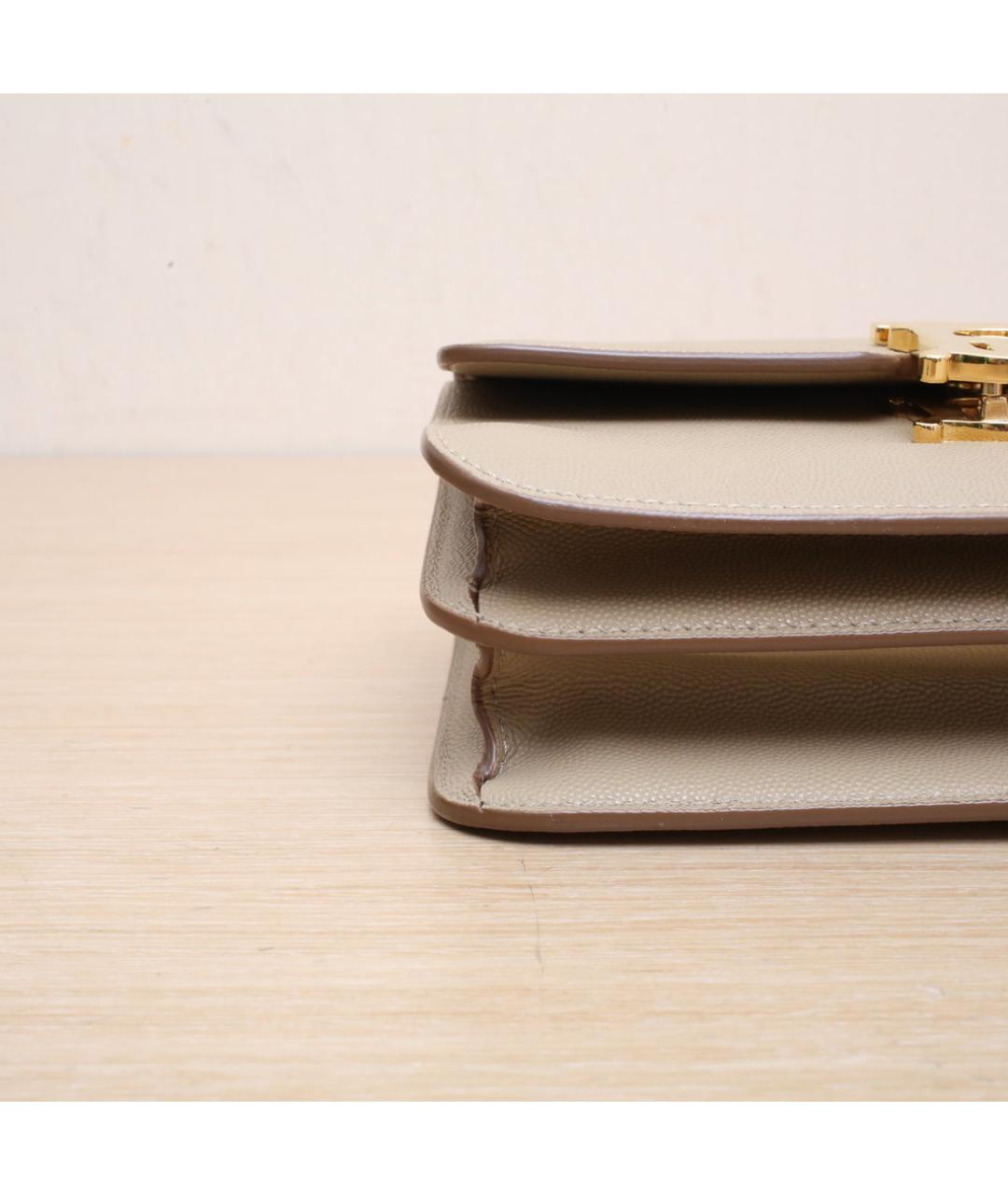 BURBERRY Бежевая кожаная сумка через плечо, фото 9