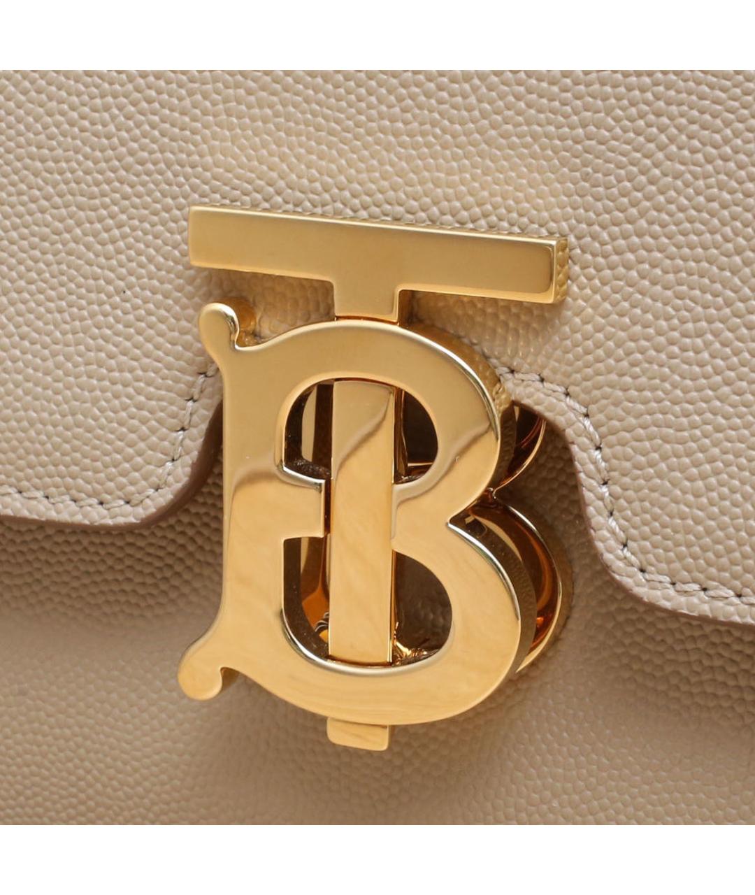 BURBERRY Бежевая кожаная сумка через плечо, фото 8