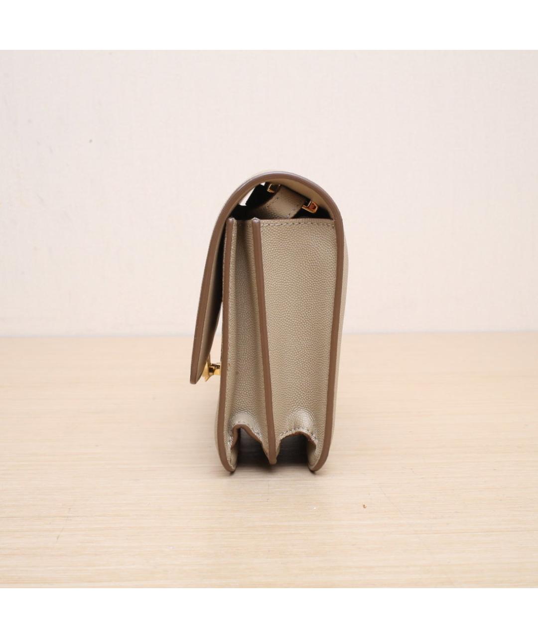 BURBERRY Бежевая кожаная сумка через плечо, фото 5