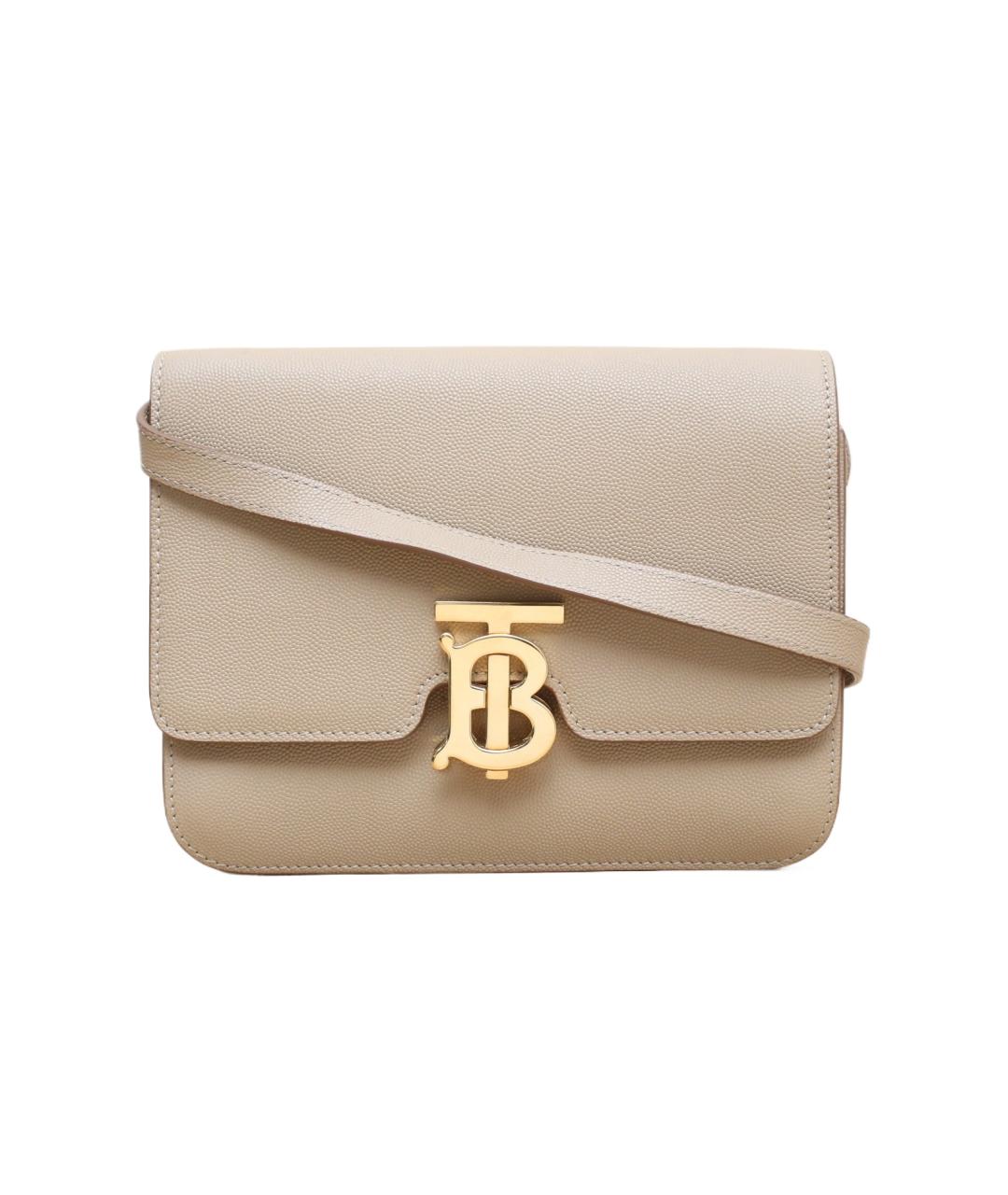 BURBERRY Бежевая кожаная сумка через плечо, фото 1