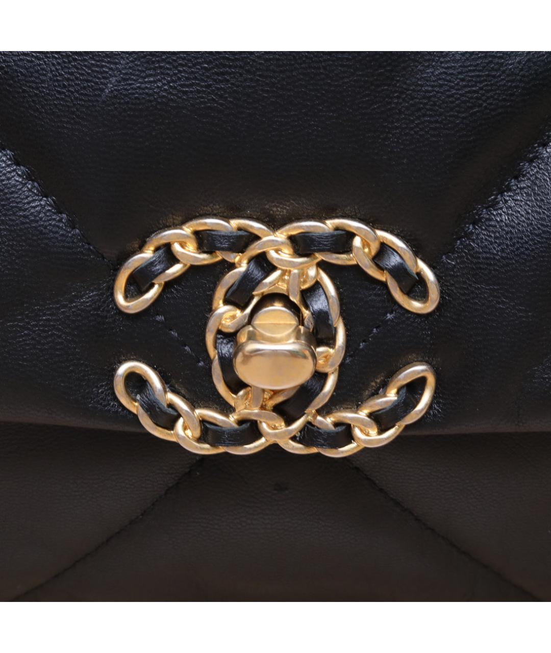 CHANEL Черная кожаная сумка через плечо, фото 8