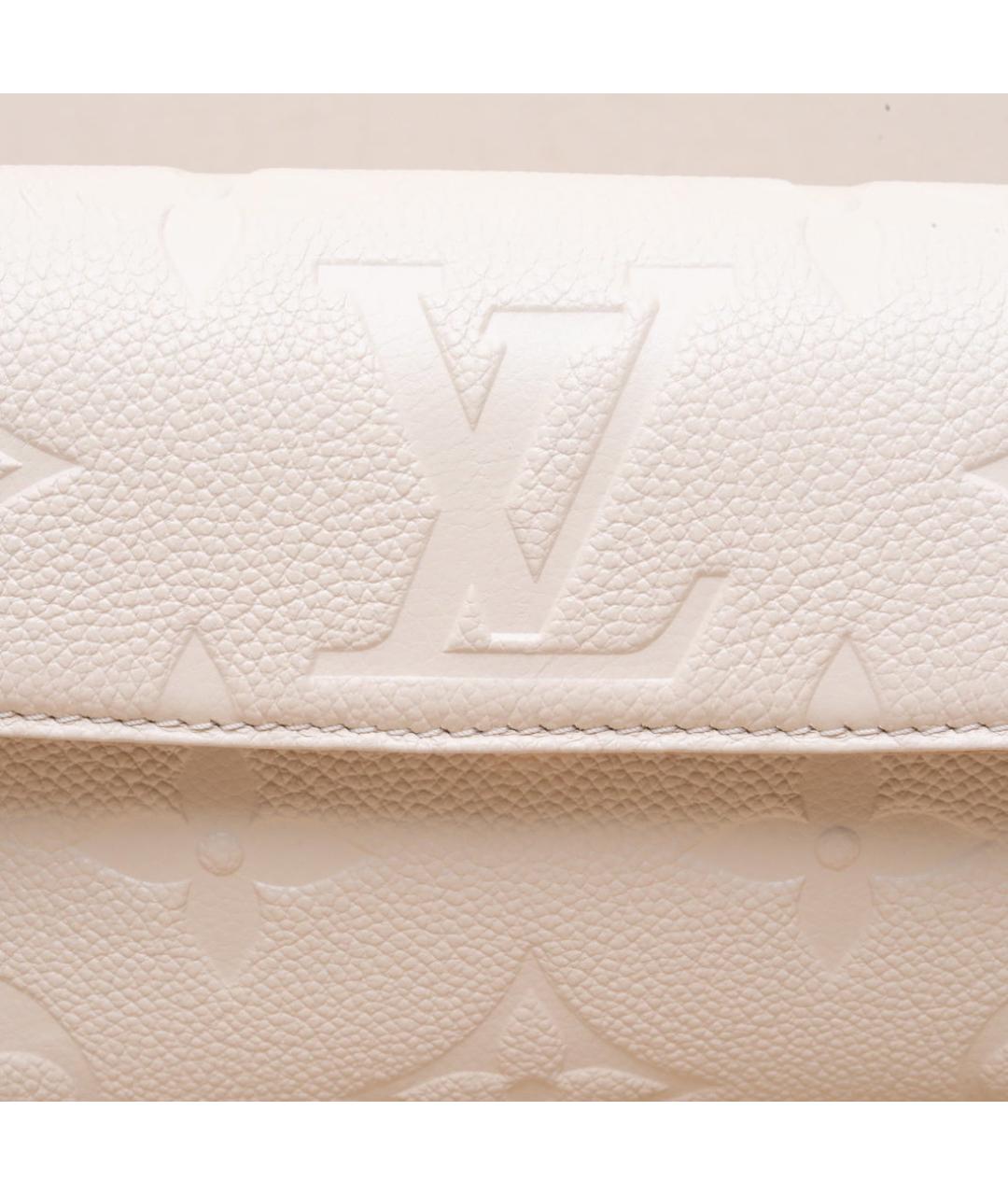 LOUIS VUITTON Белая кожаная сумка через плечо, фото 8