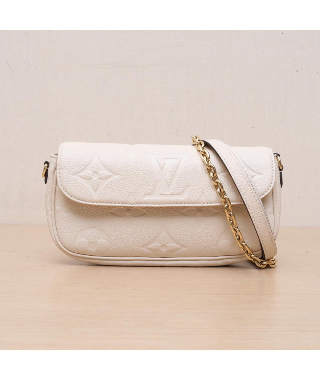 LOUIS VUITTON Белая кожаная сумка через плечо, фото 3