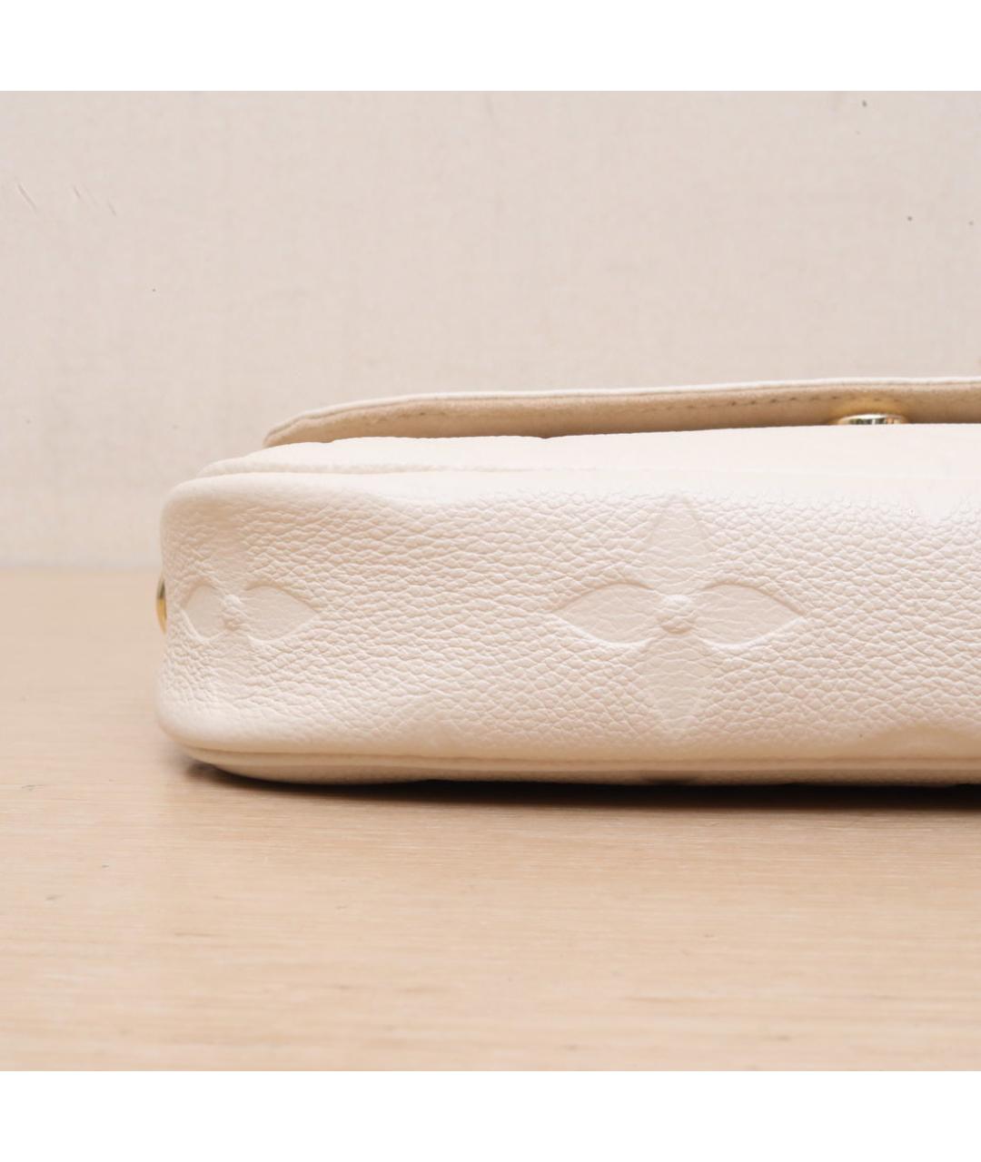 LOUIS VUITTON Белая кожаная сумка через плечо, фото 9