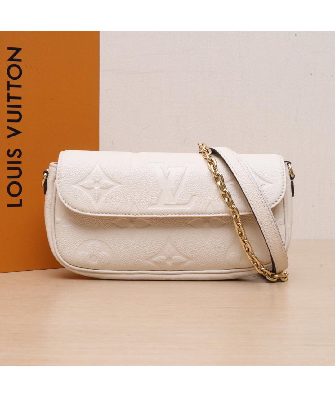 LOUIS VUITTON Белая кожаная сумка через плечо, фото 2