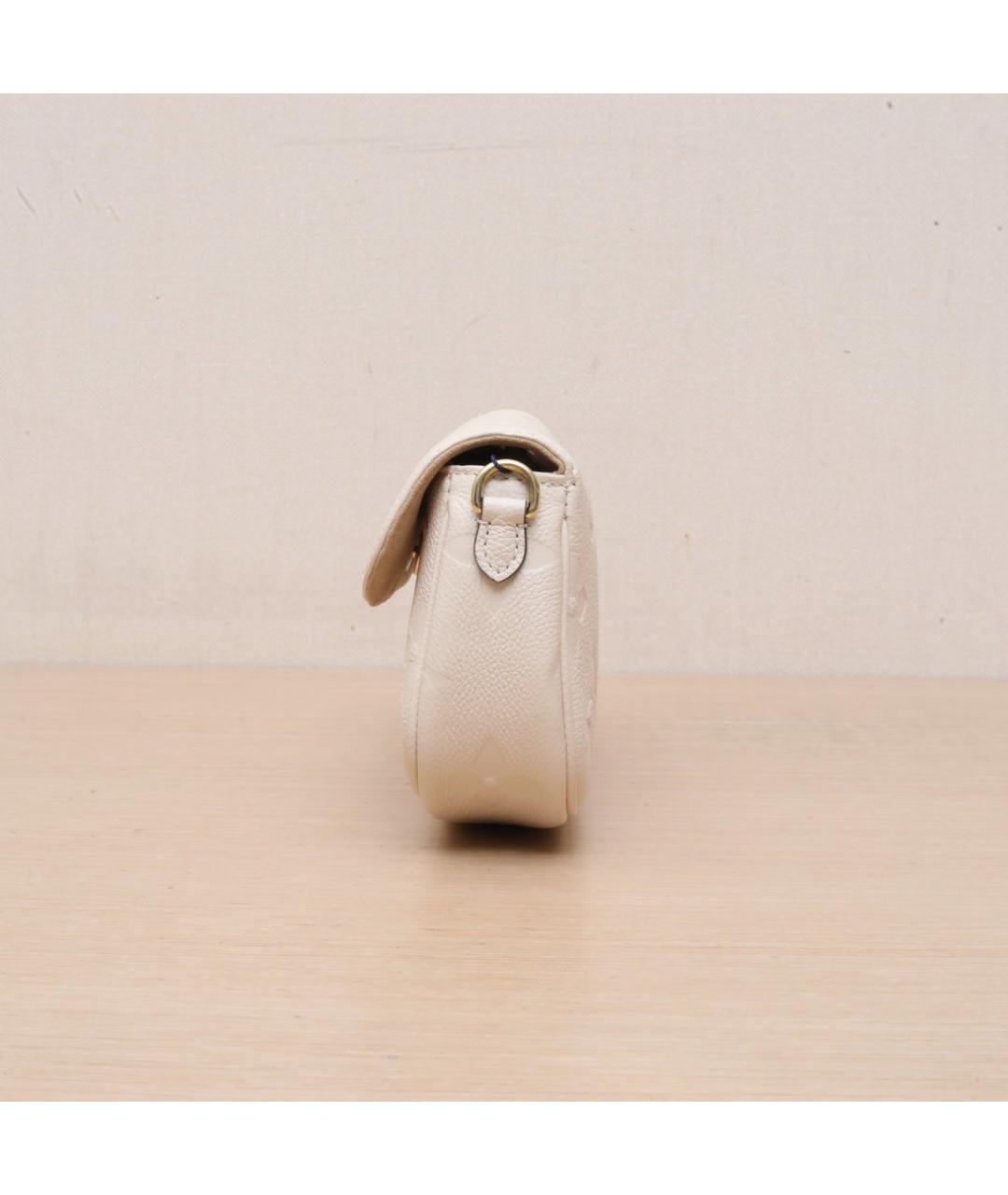 LOUIS VUITTON Белая кожаная сумка через плечо, фото 5